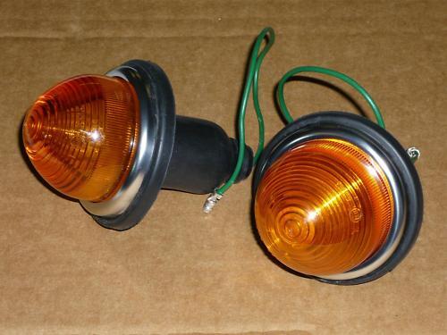 Blinker vorne mit Chromring Orange 59-87 CHM13