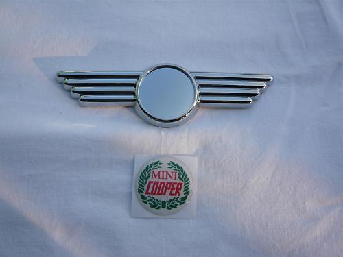 Emblem Mini Cooper Rover Mini Loorbeer Flügel Cooper bis 2000 DAH10036